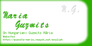 maria guzmits business card