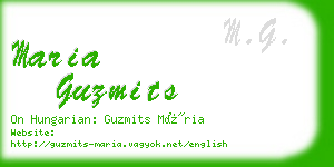 maria guzmits business card